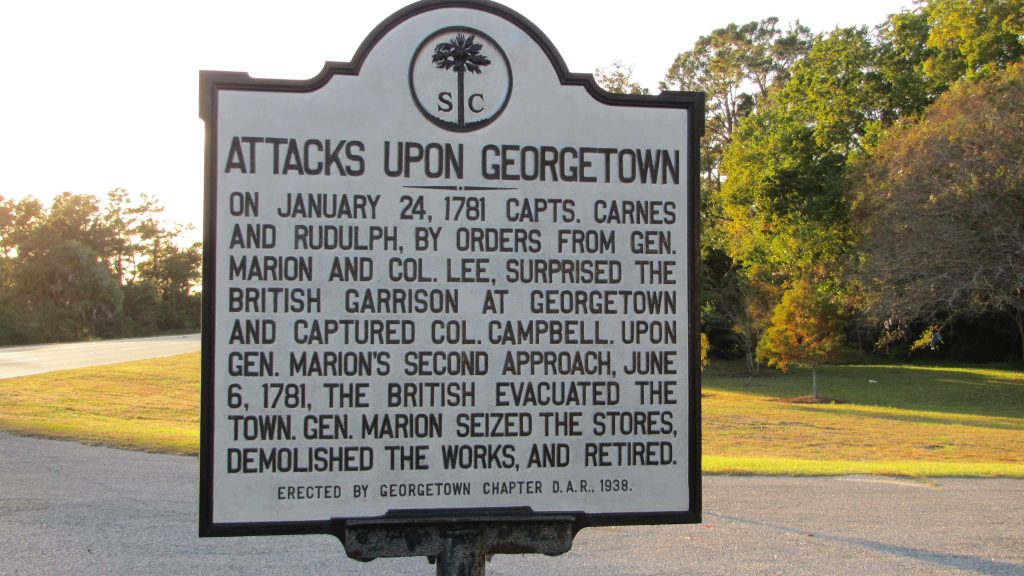 Historic Marker of Georgetown Attacks